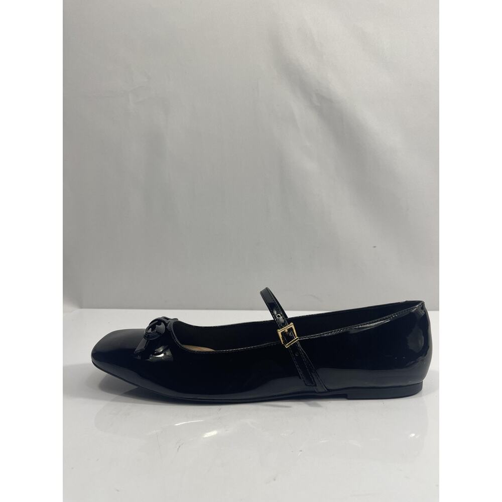 Arezzo Emerson Ballet Shoes Women's Size 9 Black Mary Jane Flats Bow Patent - Picture 3 of 15